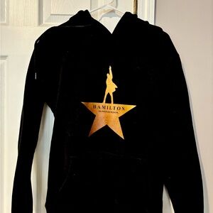 Hamilton Black Hoodie with Gold Logo
